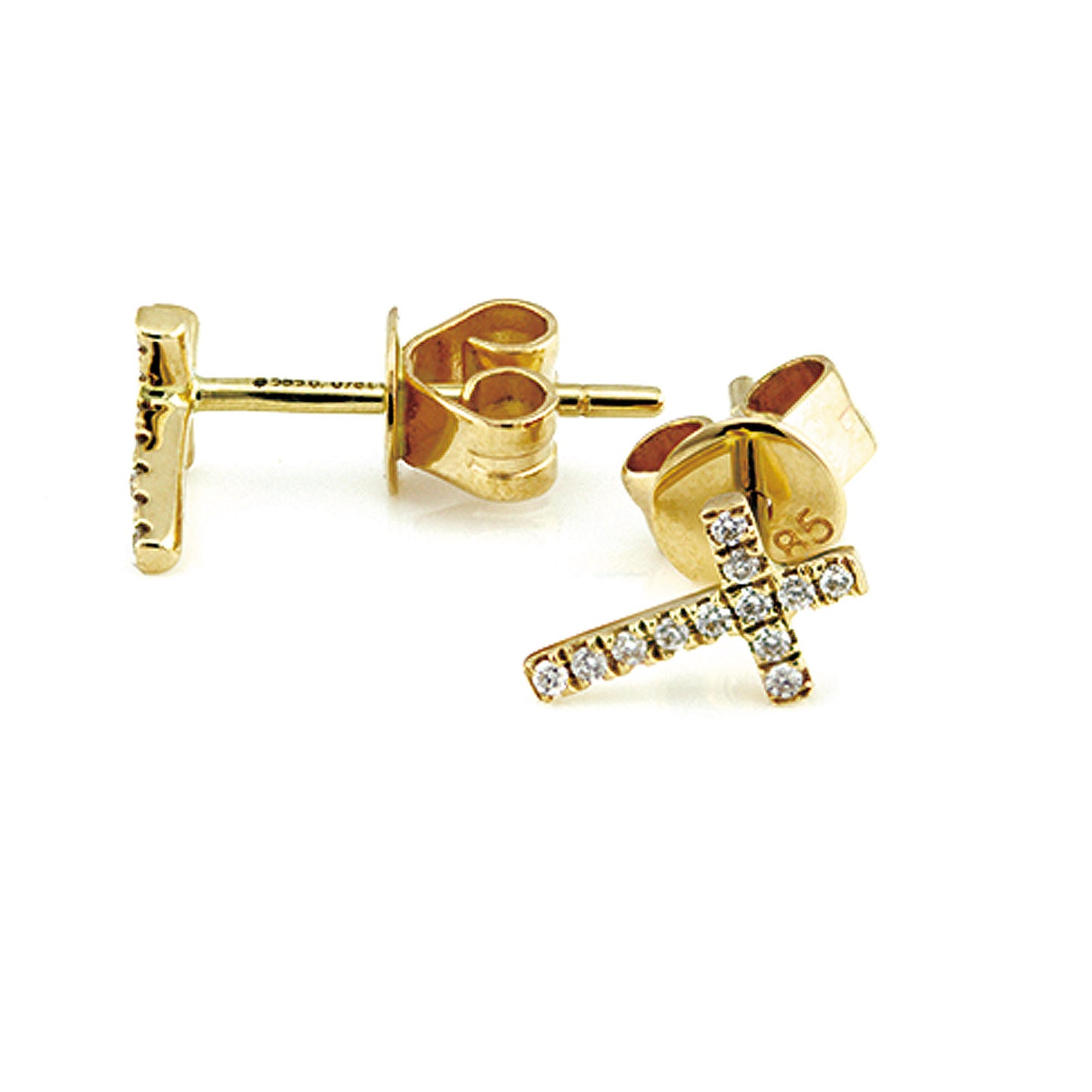 Diamant Kreuz Ohrstecker D&D