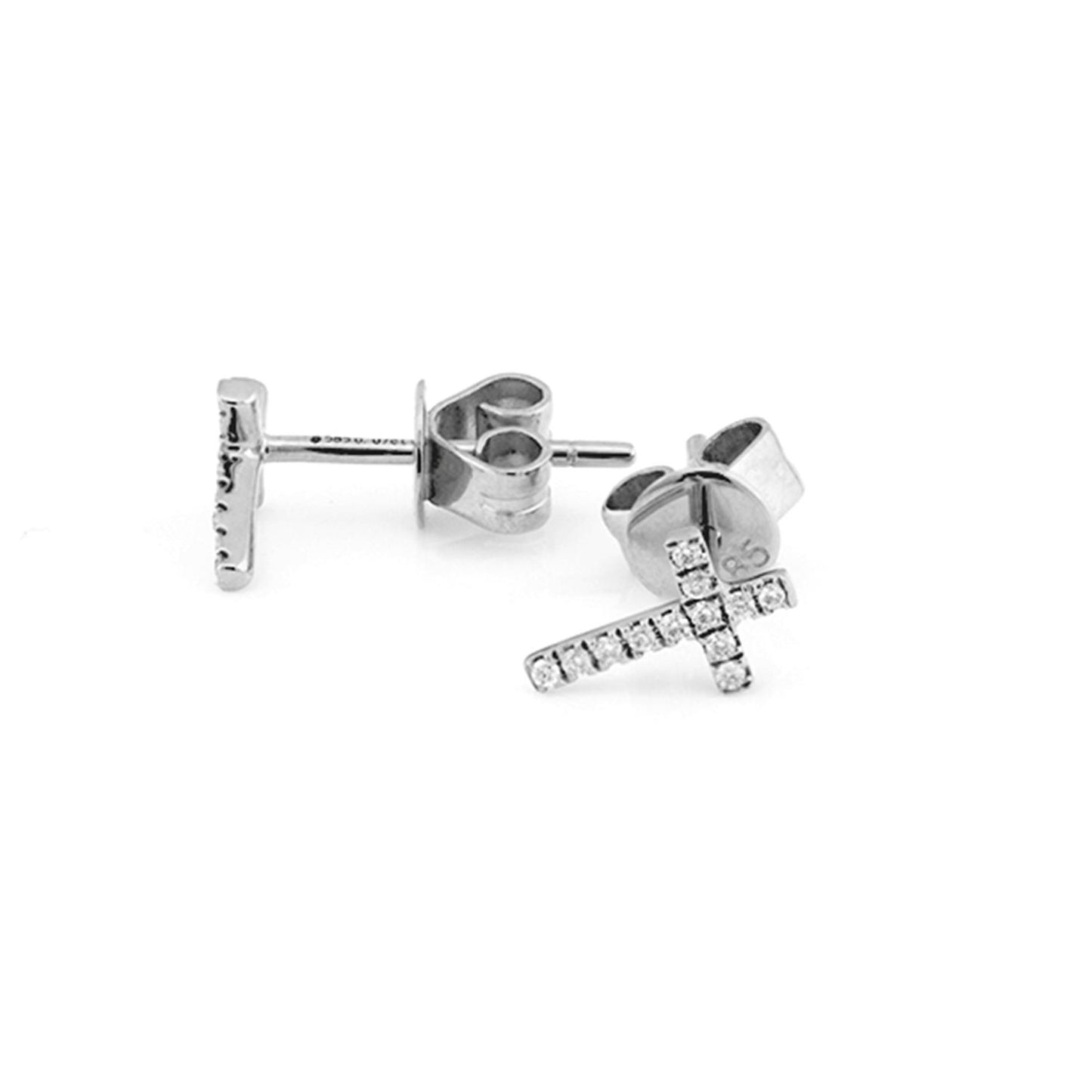 Diamant Kreuz Ohrstecker D&D