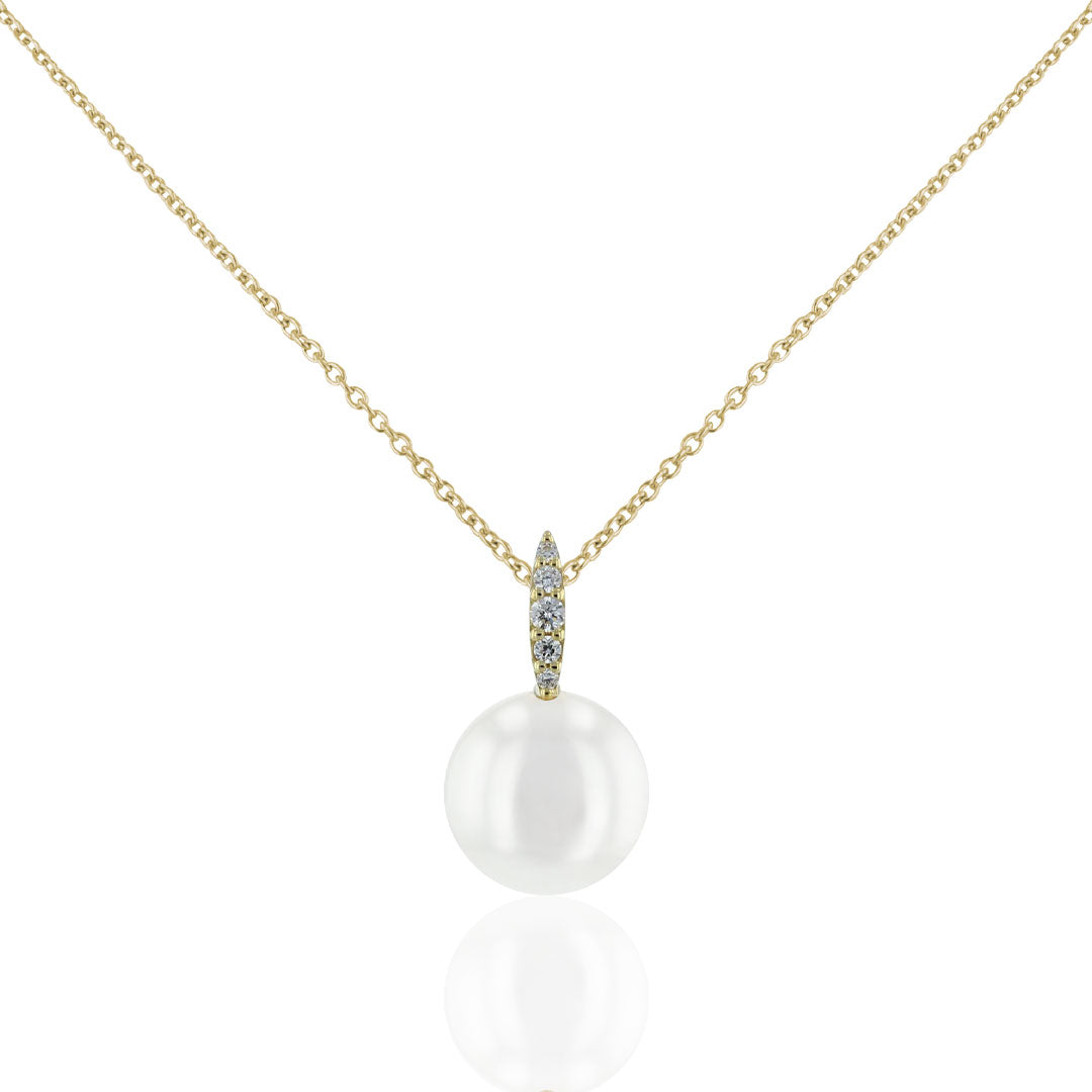 Anhänger Süßwasser-Zuchtperle und Brillanten