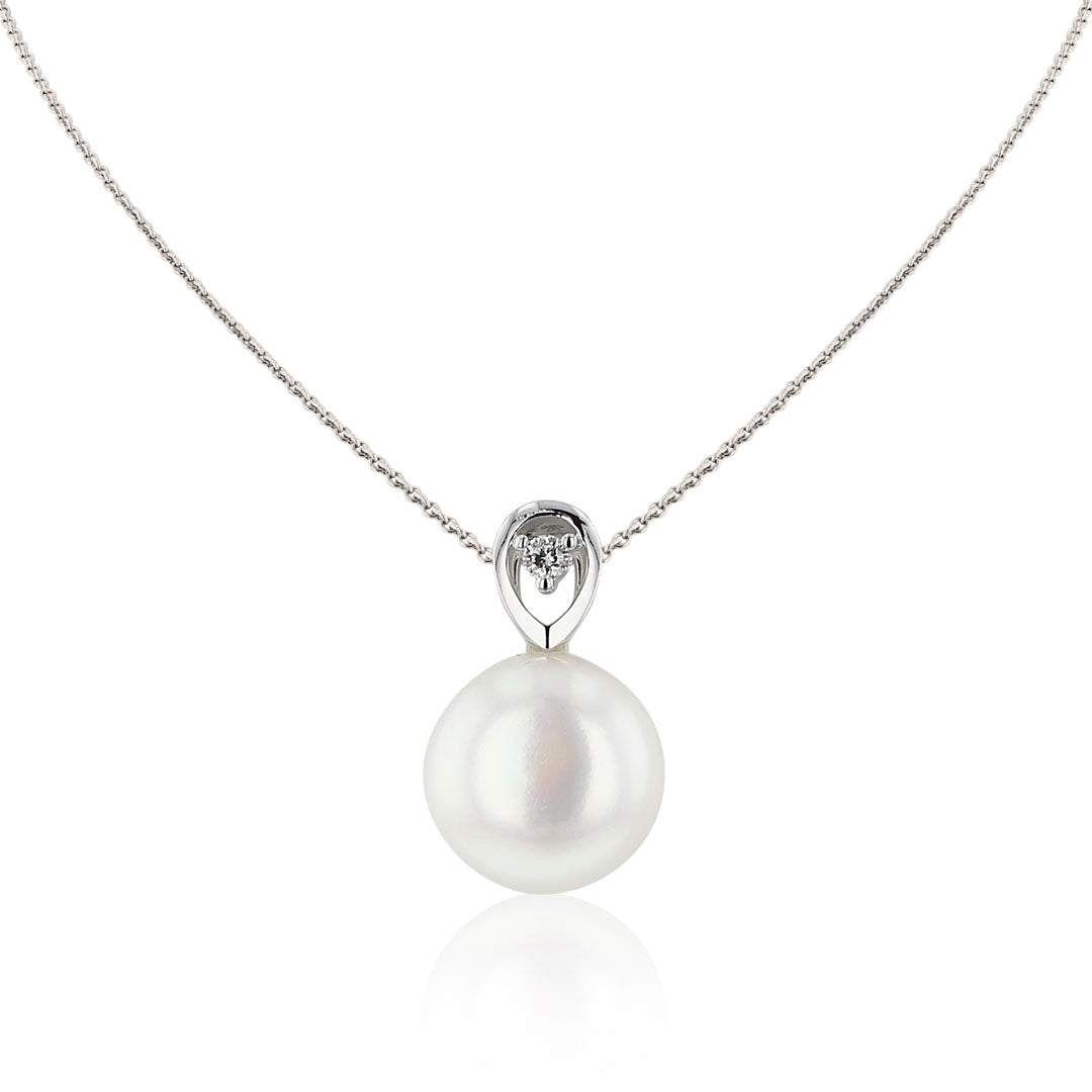 Anhänger Süßwasser-Zuchtperle und Brillant